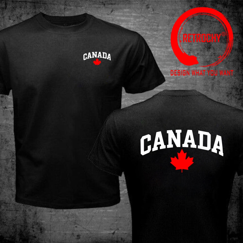 Street Fashion Canada - Kanada Harfli Baskılı Komik Tasarım Kanada