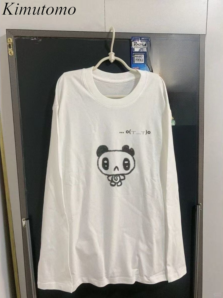 Kimutomo T Shirt Kadın Karikat - Street Fashion Y2K incelemesi ve fiyatı